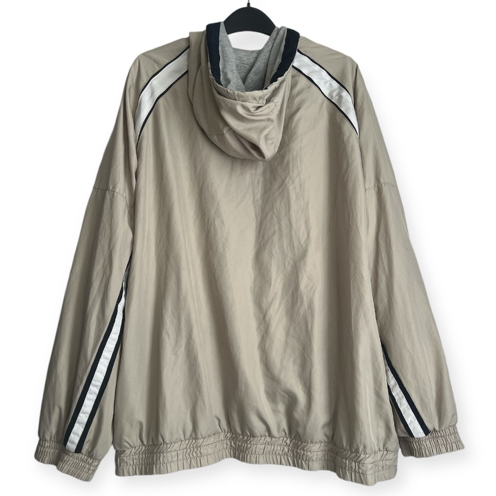 VINTAGE Court Casual Jacket Men’s Beige Large Track Zip Retro - Picture 2 of 7